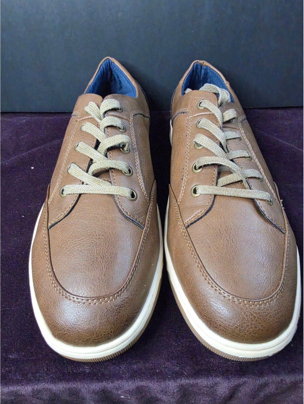 Brown Casual Lace-Up Men's Sneakers Size 12
